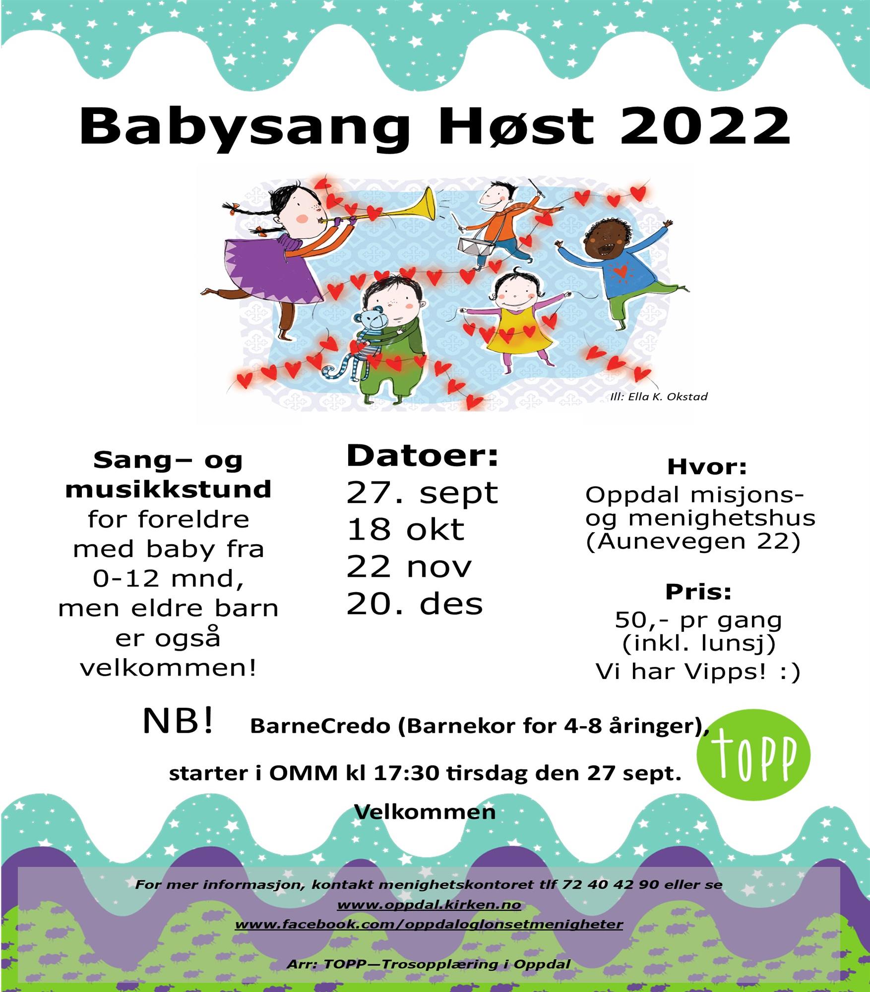 Plakat babysang - høst 2022 bilde